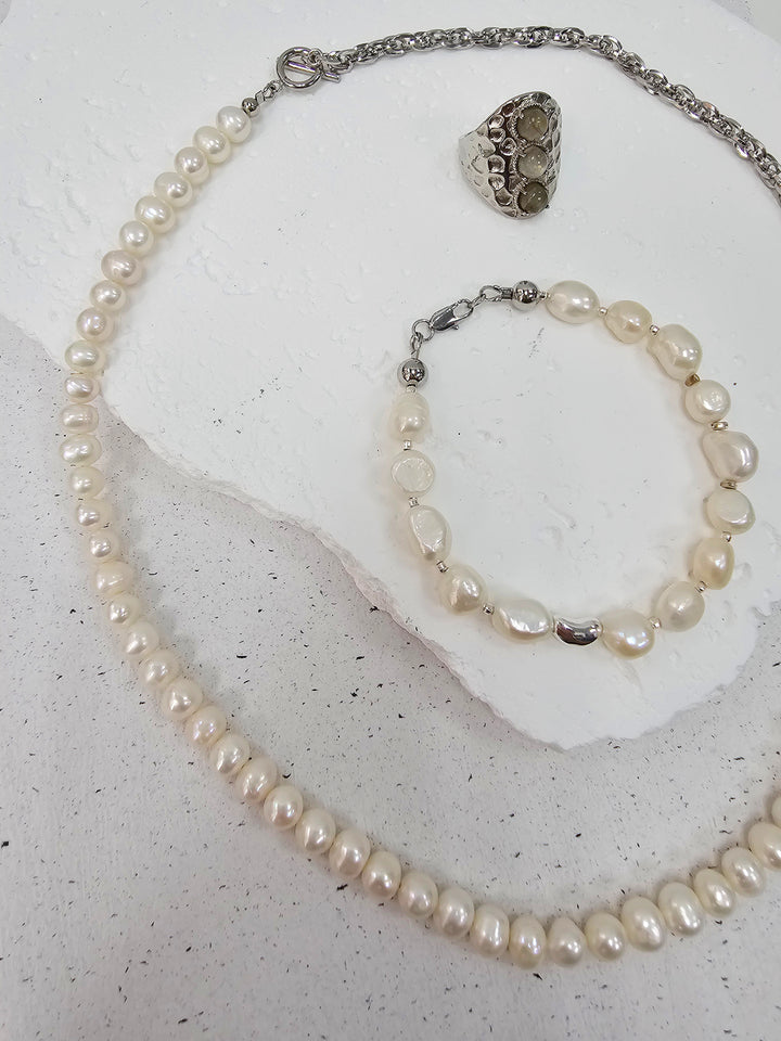 Freshwater Pearls With Chain Versatile Mens Necklace MEN07