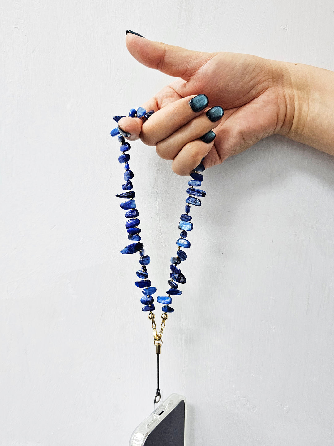 Tooth Shaped Kyanite Gemstone Phone Strap PC064
