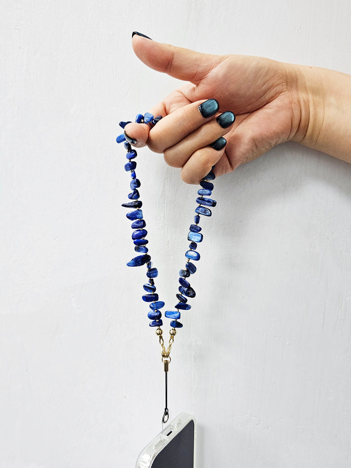 Tooth Shaped Kyanite Gemstone Phone Strap PC064