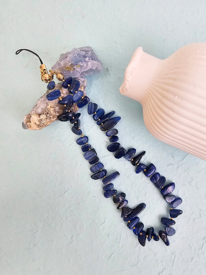 Tooth Shaped Kyanite Gemstone Phone Strap PC064