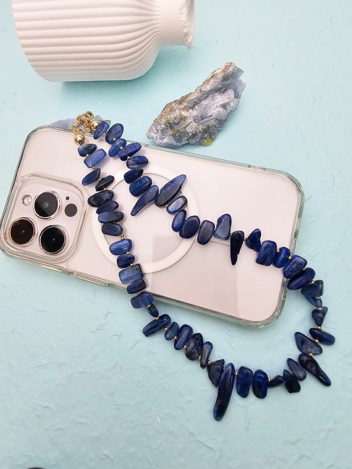 Tooth Shaped Kyanite Gemstone Phone Strap PC064