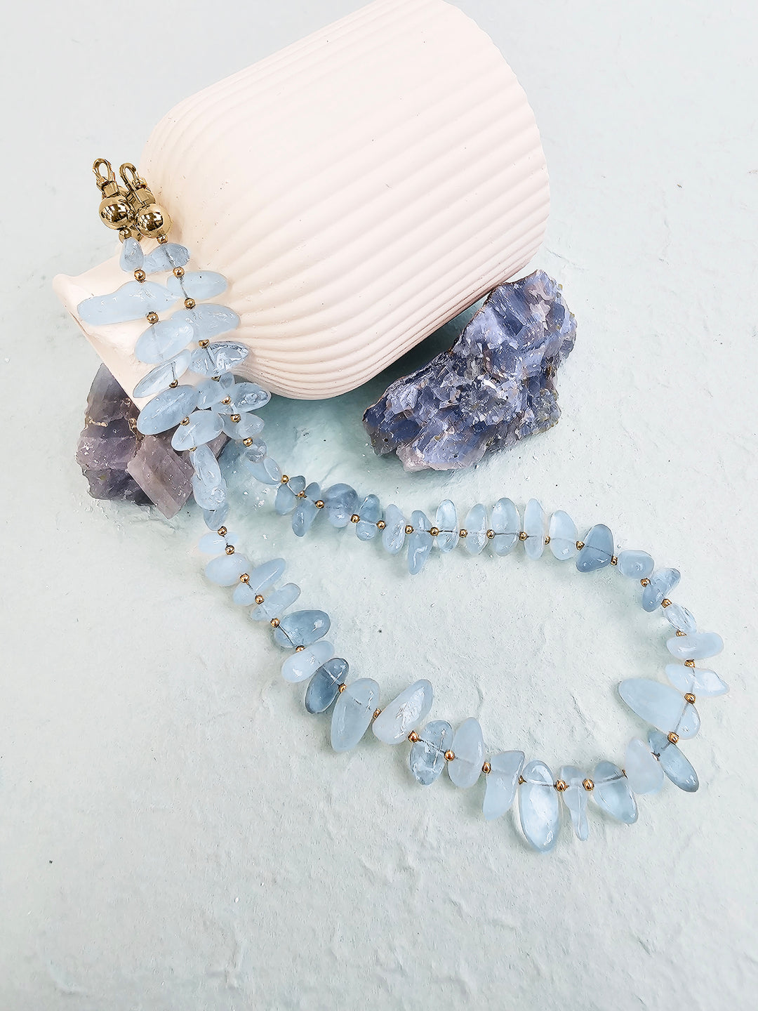 Natural Aquamarine Gemstone Phone Strap PC063