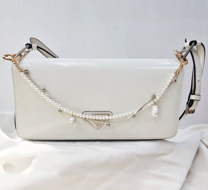 Freshwater Pearl With Baroque Pearls Bag Charm BC013