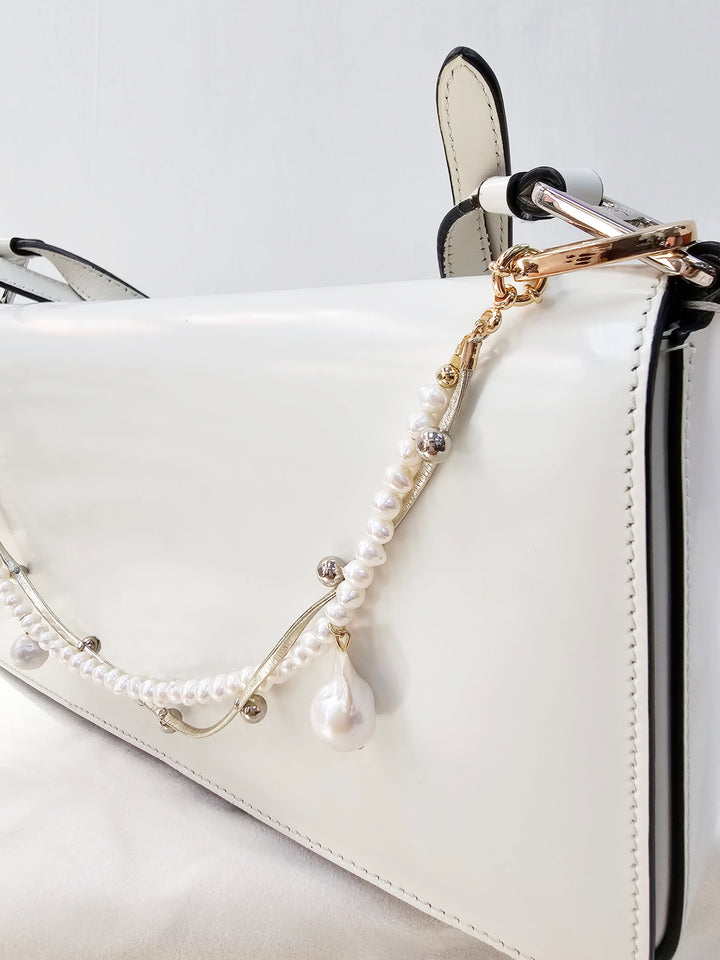 Freshwater Pearl With Baroque Pearls Bag Charm BC013