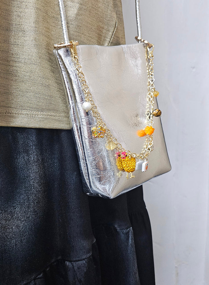 Playful Chicken And Fruits Bag Charm BC004