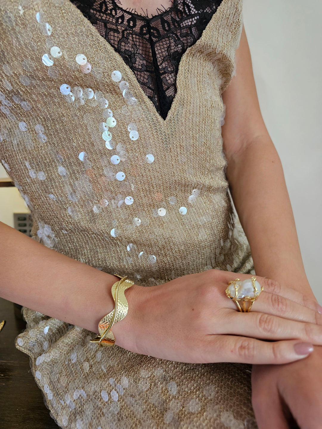 Baroque Pearl Adjustable Ring RP005