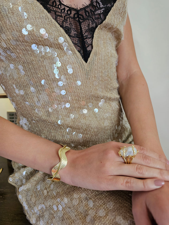 Baroque Pearl Adjustable Ring RP005