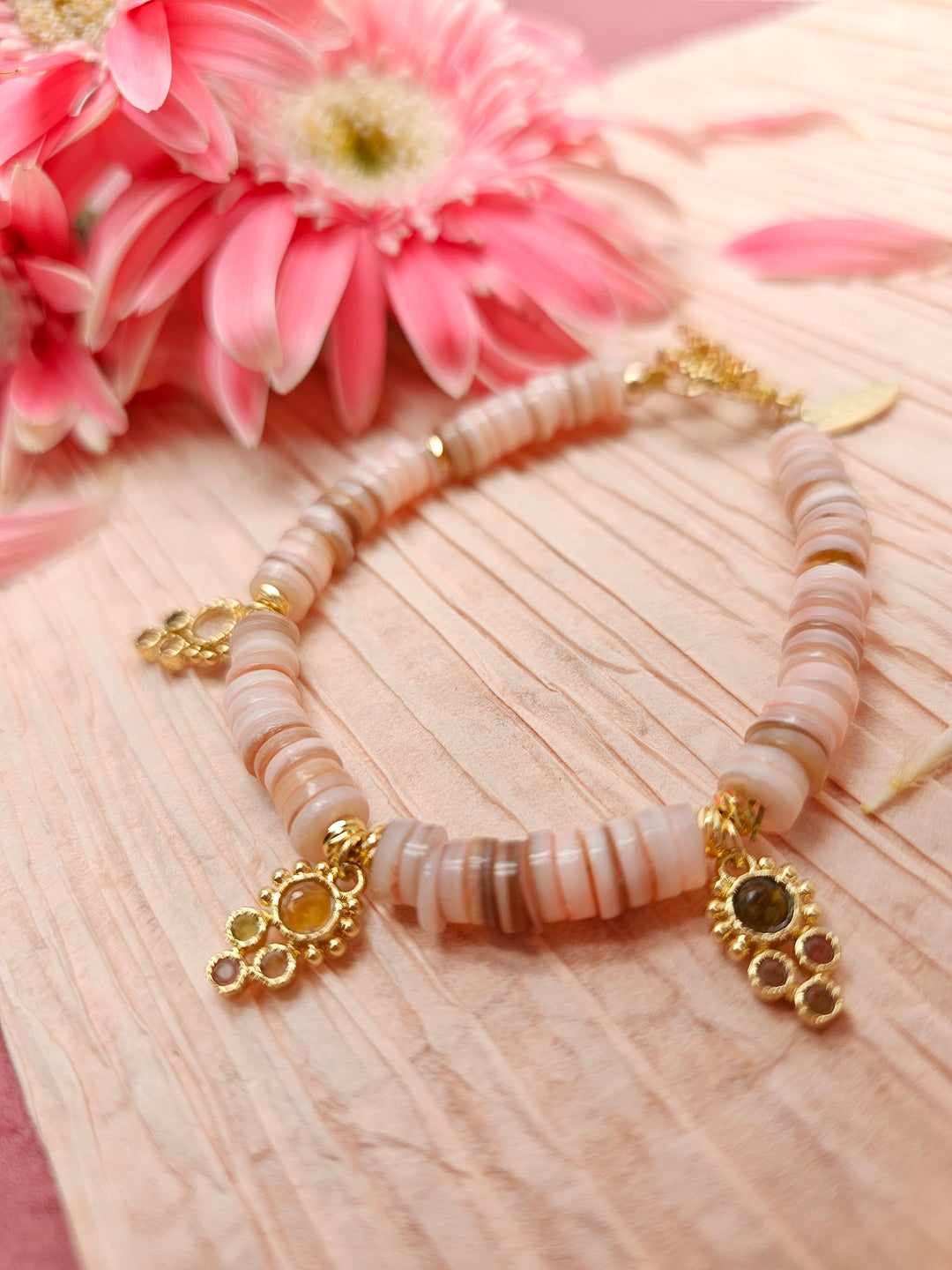 Bohemian Pink Shell Bracelet RB010