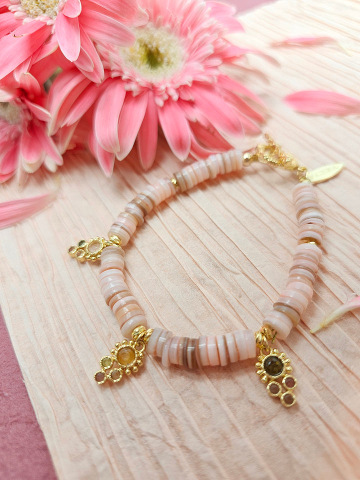Bohemian Pink Shell Bracelet RB010