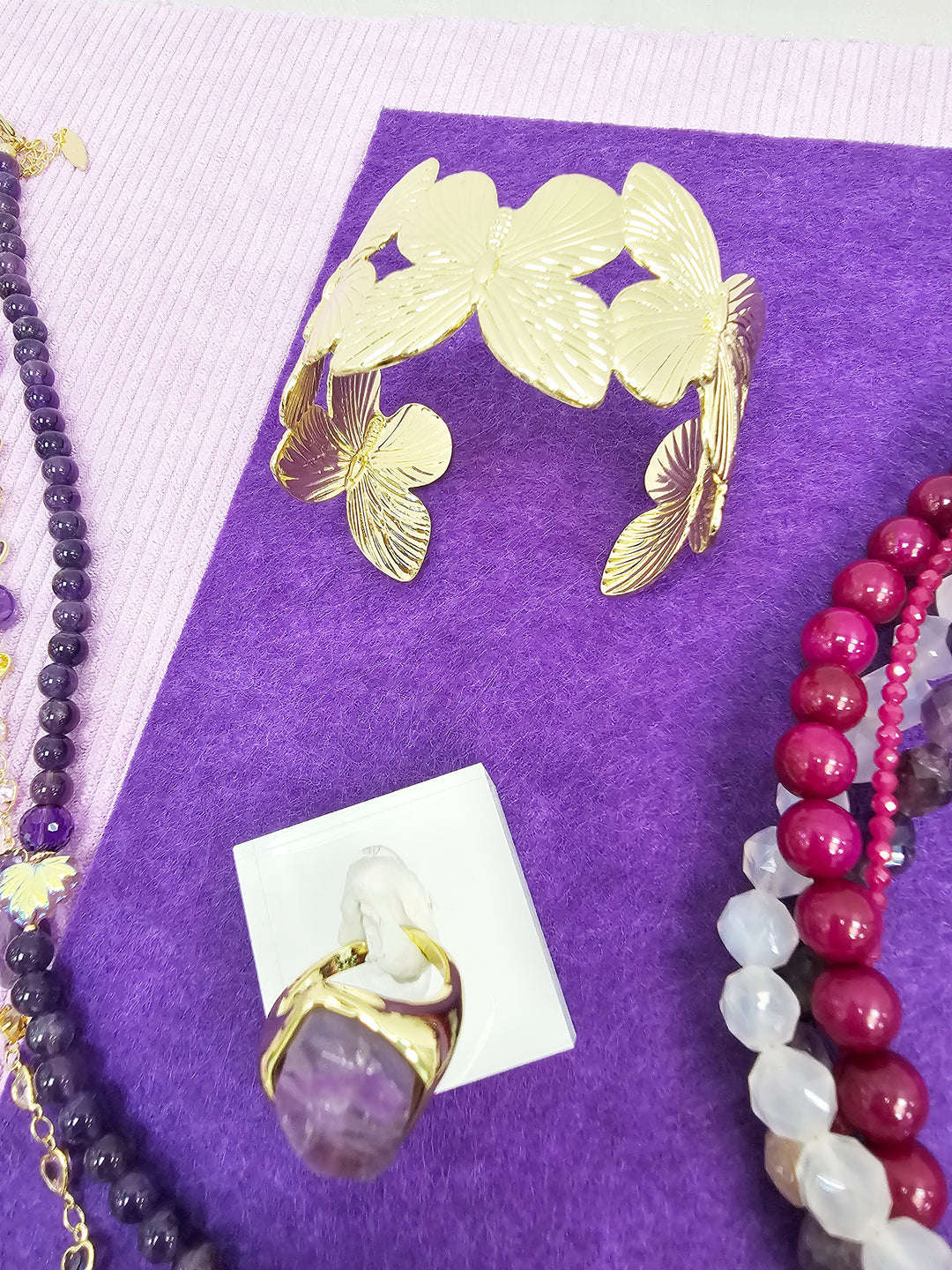 Gold Plated Butterfly Chunky Bangle SB004