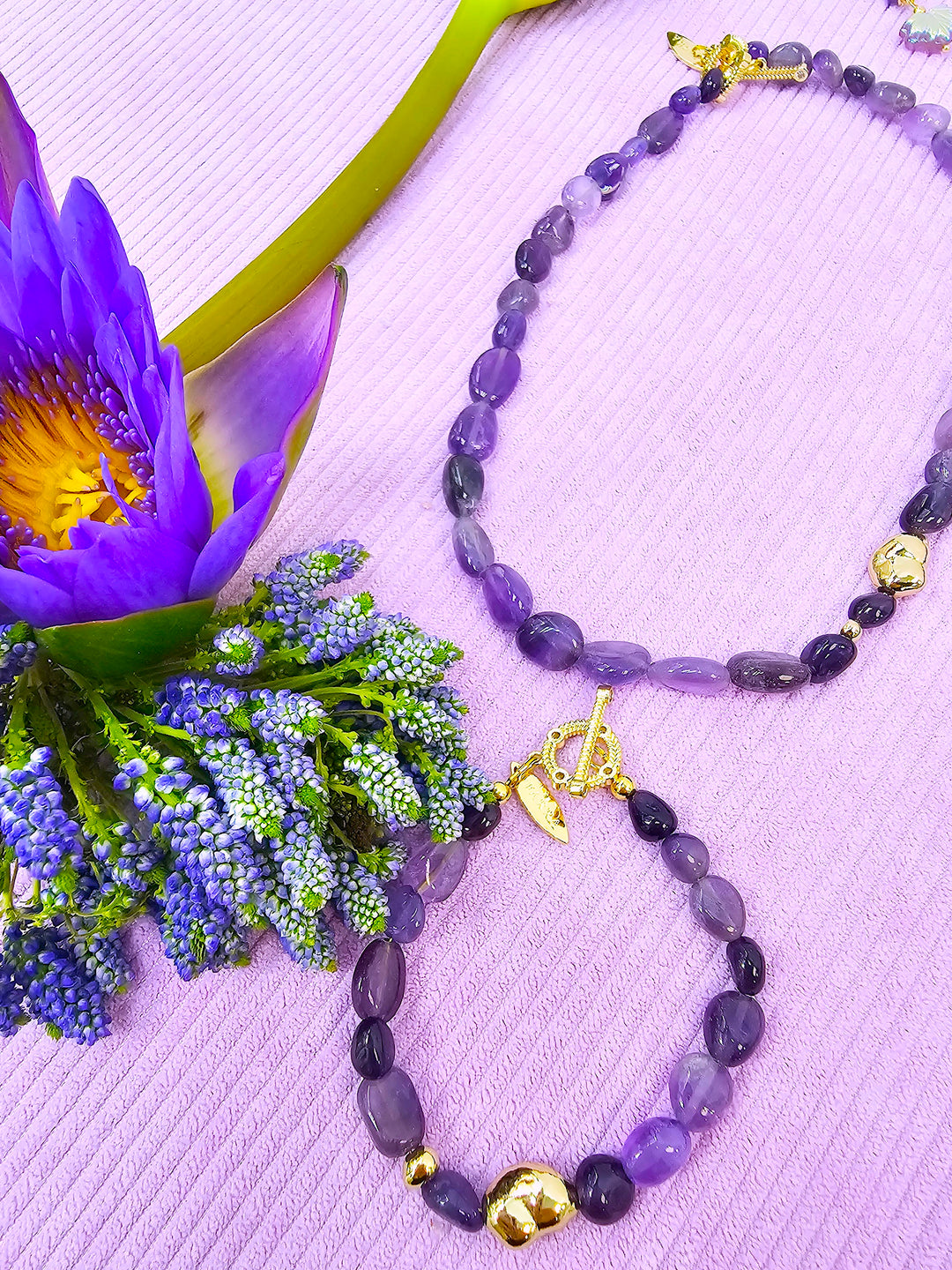 Irregular Amethyst Minimalist Bracelet SB005