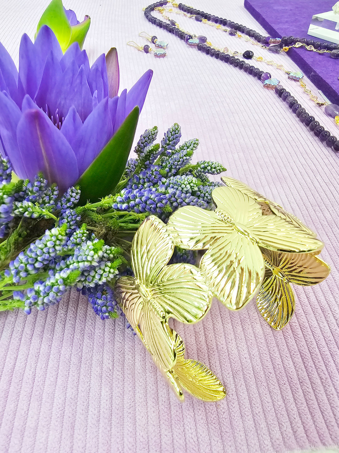 Gold Plated Butterfly Chunky Bangle SB004