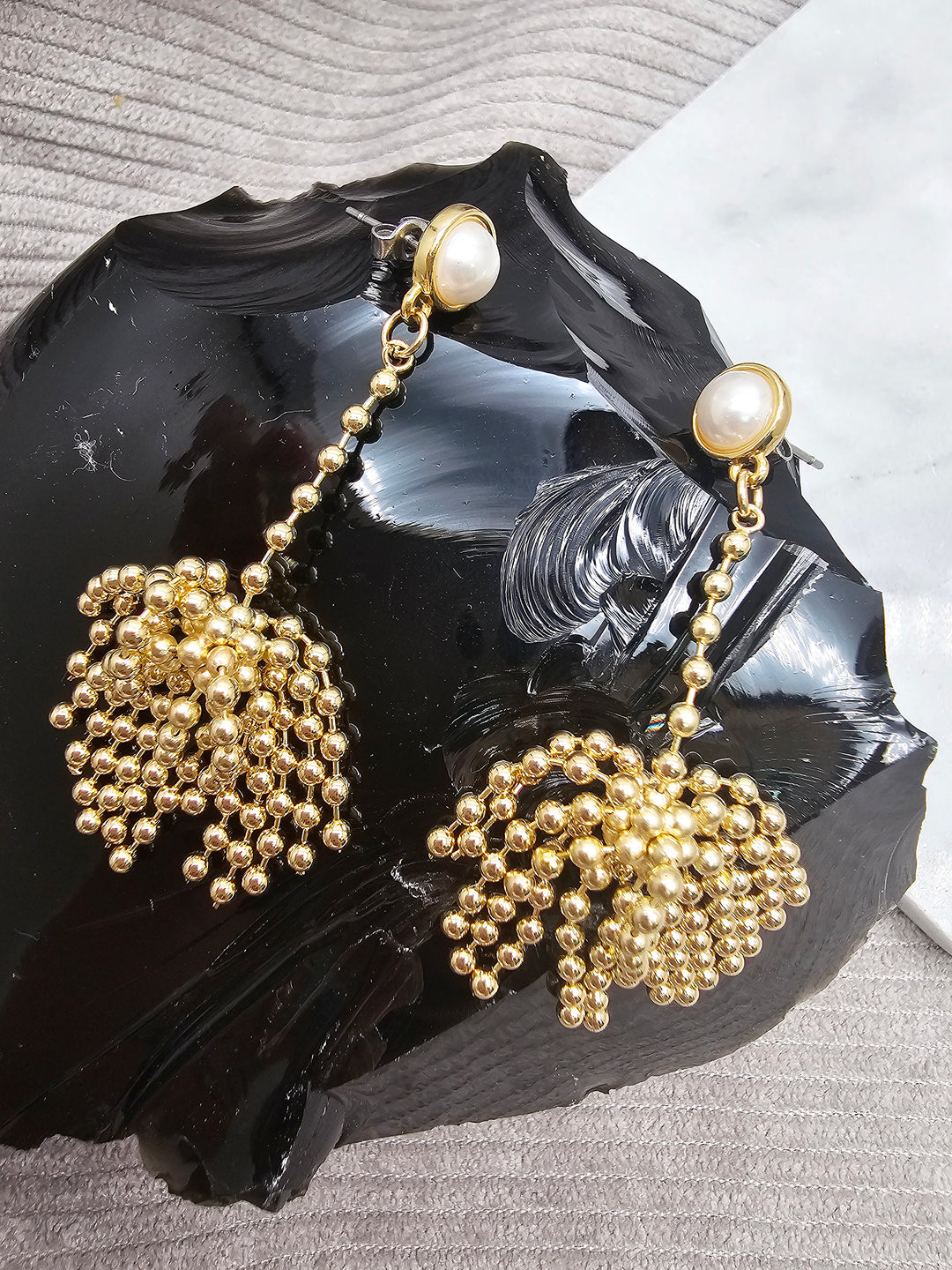 Romantic Style Gold Tone Tassel Earring SE028