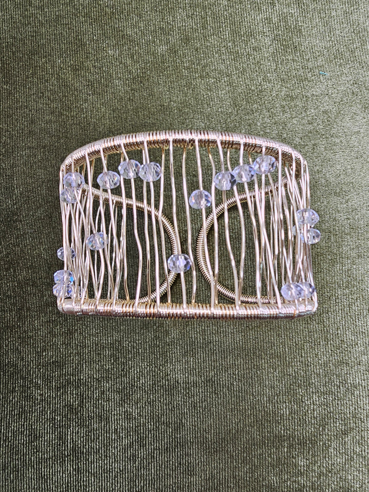 Hand Crafted Crystal Beads Statement Cuff Bracelet SB023