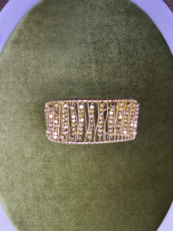 Gold Artistic Statement Cuff Bangle SB013
