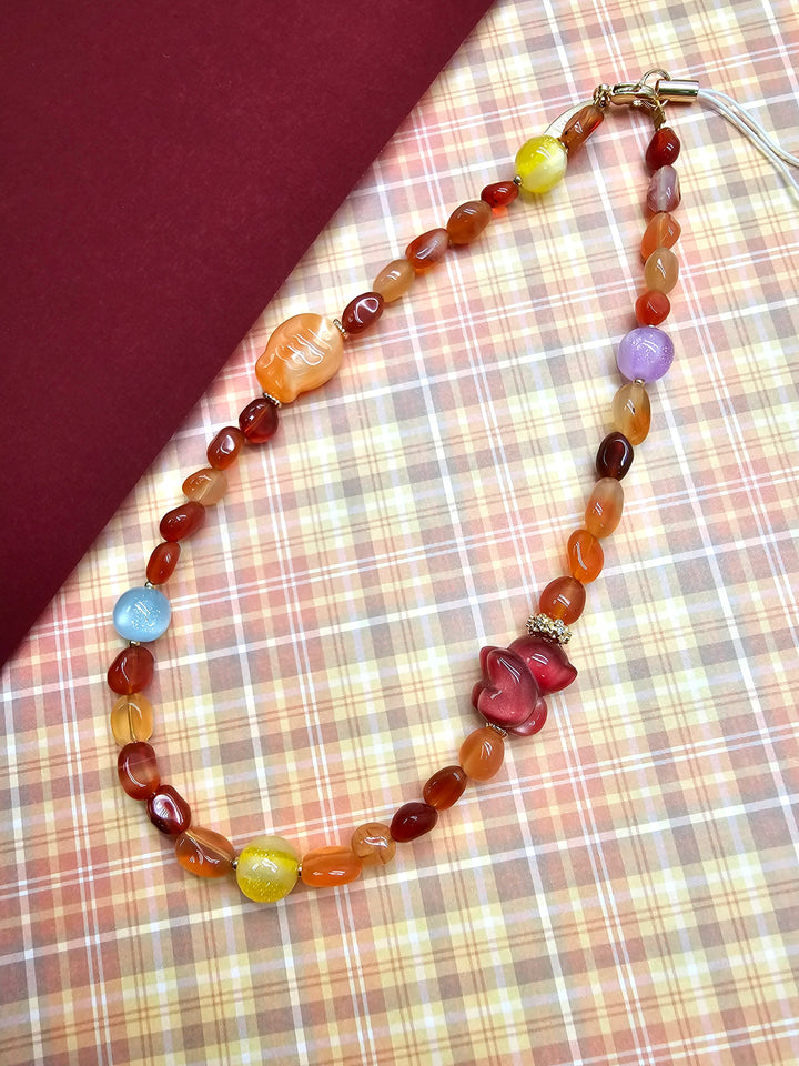 UV Color-Changing Cat & Fish Agate Phone Strap PC121