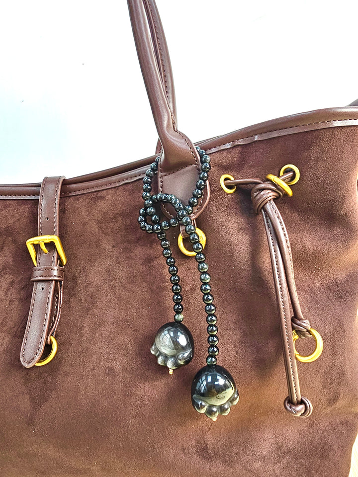 Black Obsidian Pat Paw Open-Ended Versatile bag Charm PC118