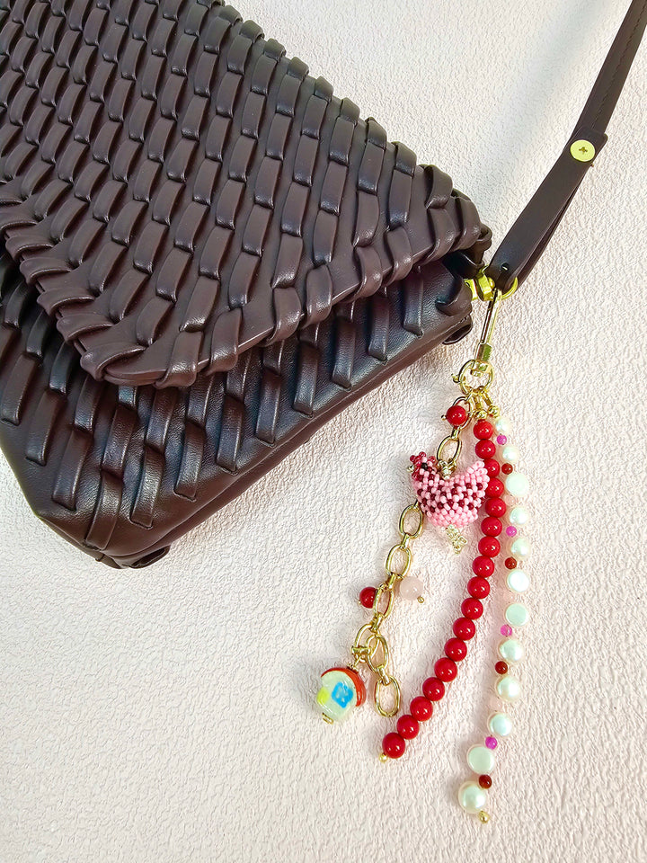 Farm Story Chicken House Coral Pearl Phone Strap / Bag Charm PC105