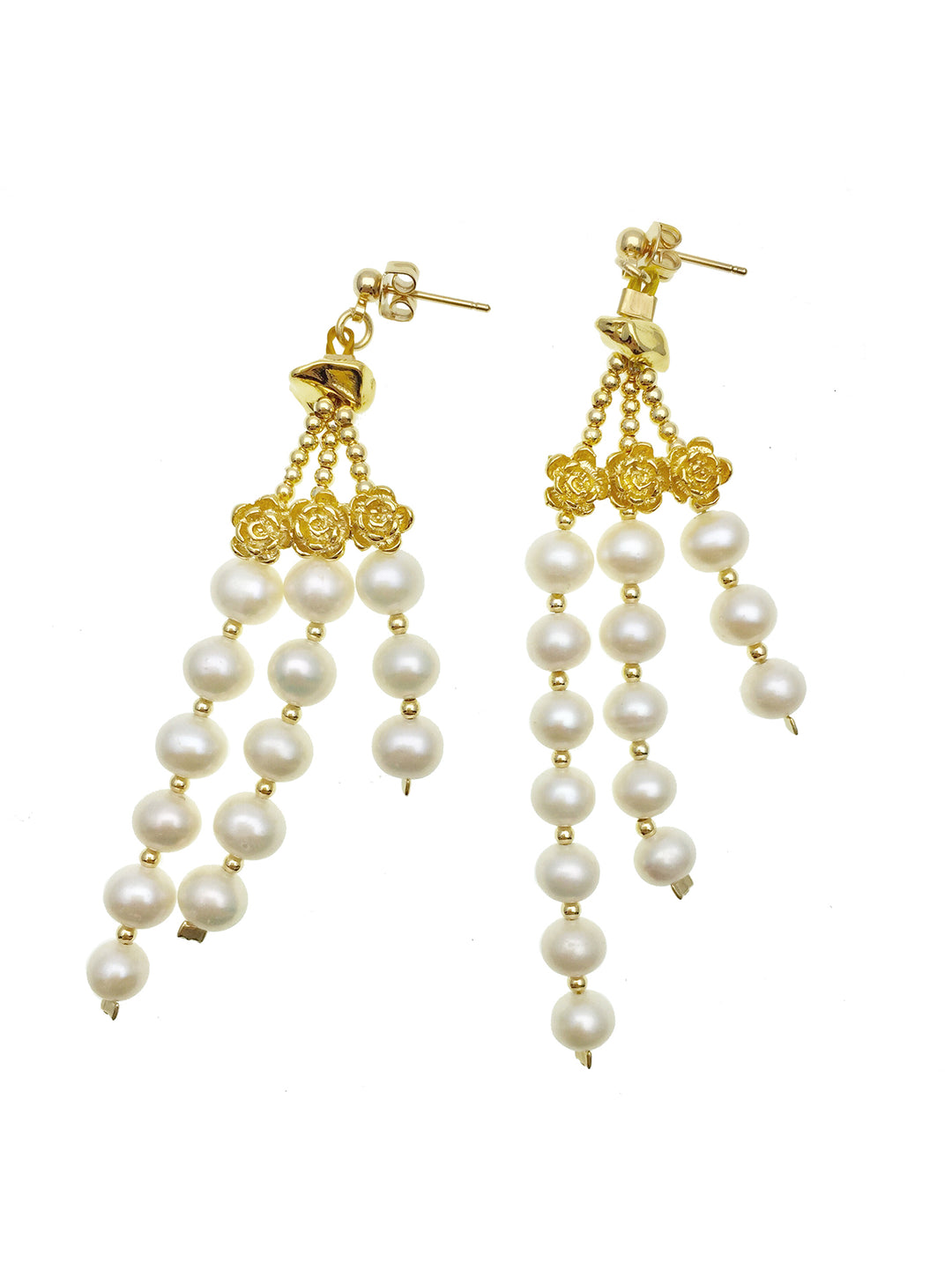 Freshwater Pearls Tassels Earrings AE040 - FARRA