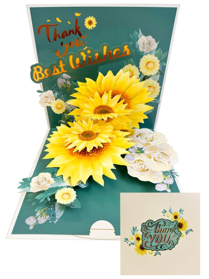Sunflowers Thank you Pop-Up Card