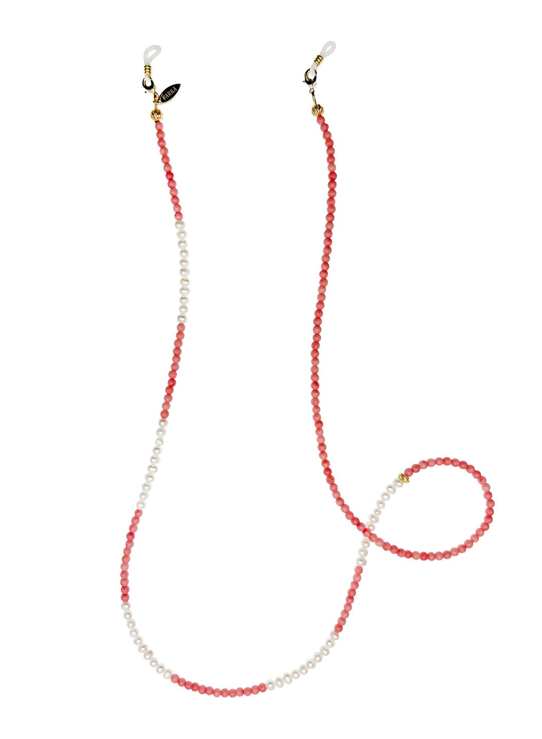 Pink Coral Freshwater Pearls Sunglasses Chain EC001 - FARRA