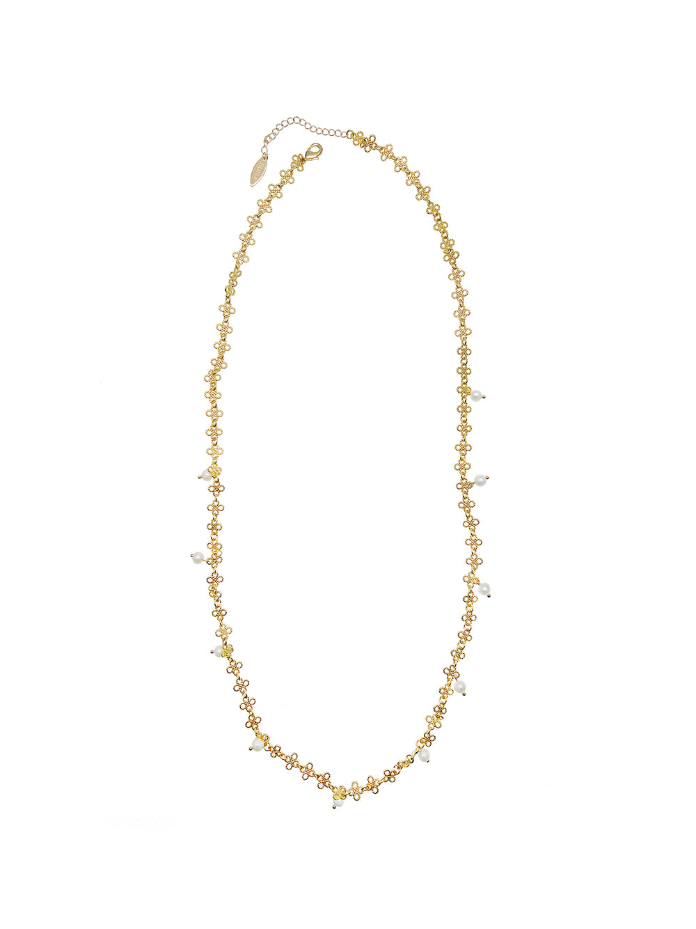 Chain with Pearls Delicacy Necklace JN025 - FARRA