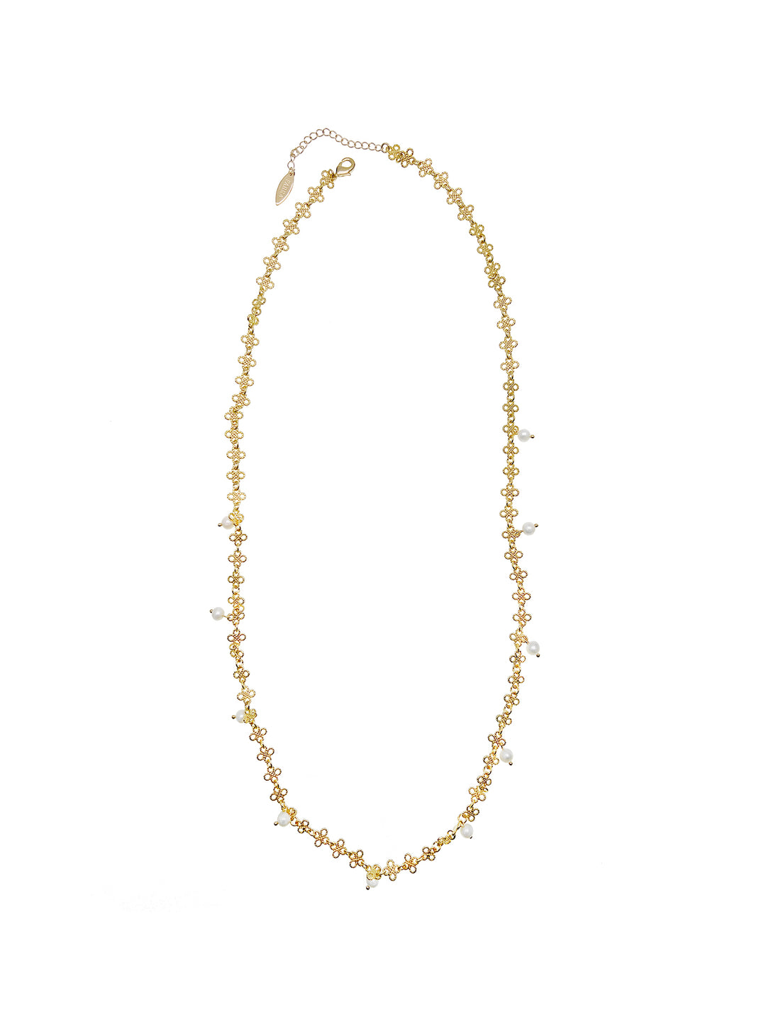 Chain with Pearls Delicacy Necklace JN025 - FARRA