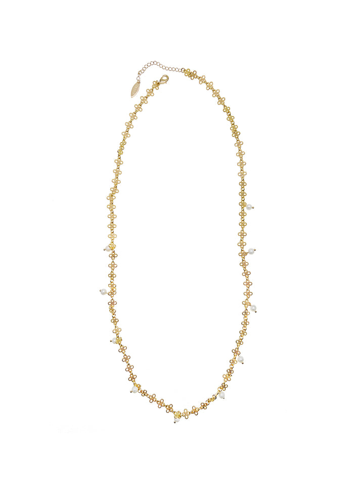 Chain with Pearls Delicacy Necklace JN025 - FARRA