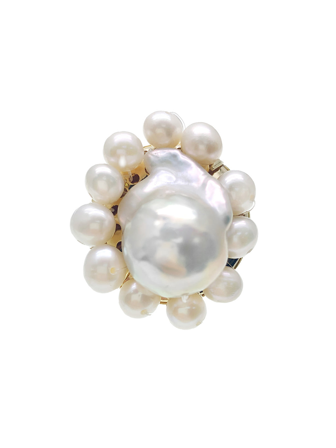 White Baroque Pearl Handmade Brooch HP002 - FARRA