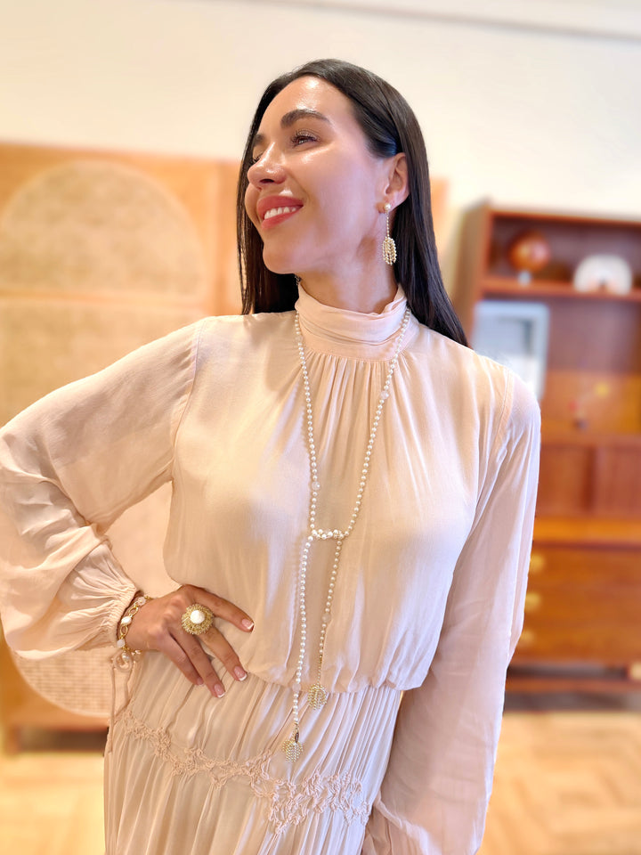 Romantic Style Gold Tone Tassel Earring SE028