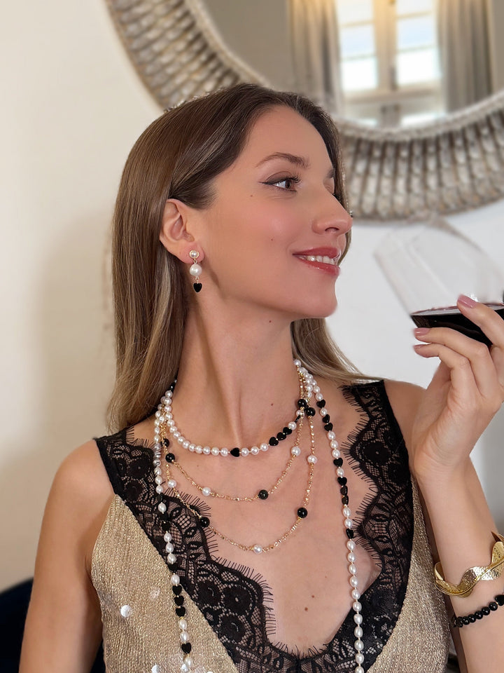 White Freshwater Pearl With Heat Agate Clipo-On Earrings RE027