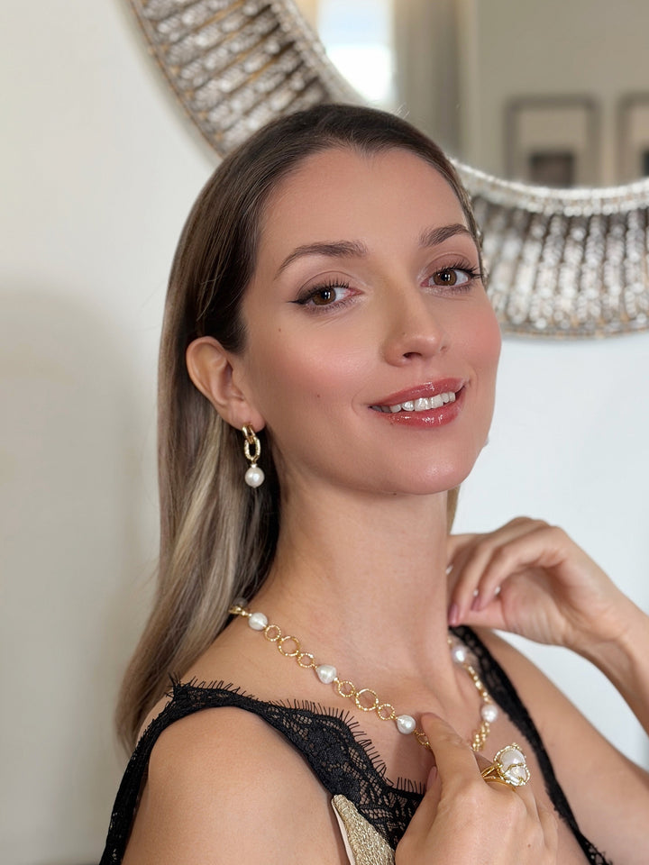 Timeless Freshwater Pearl Dangle Earrings RE030