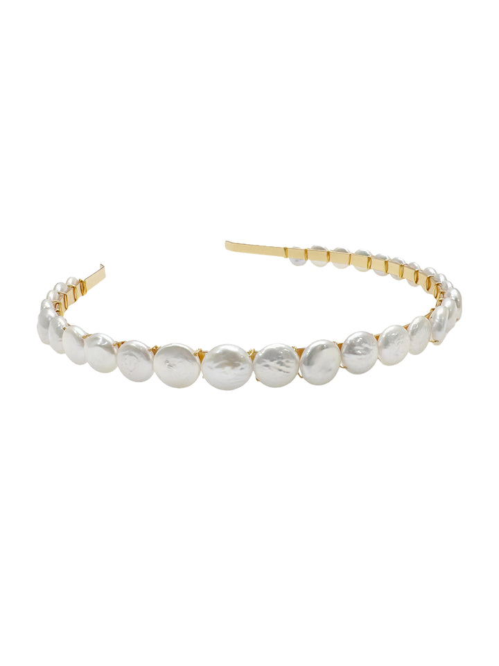Round Shaped Freshwater Pearls Hair Band