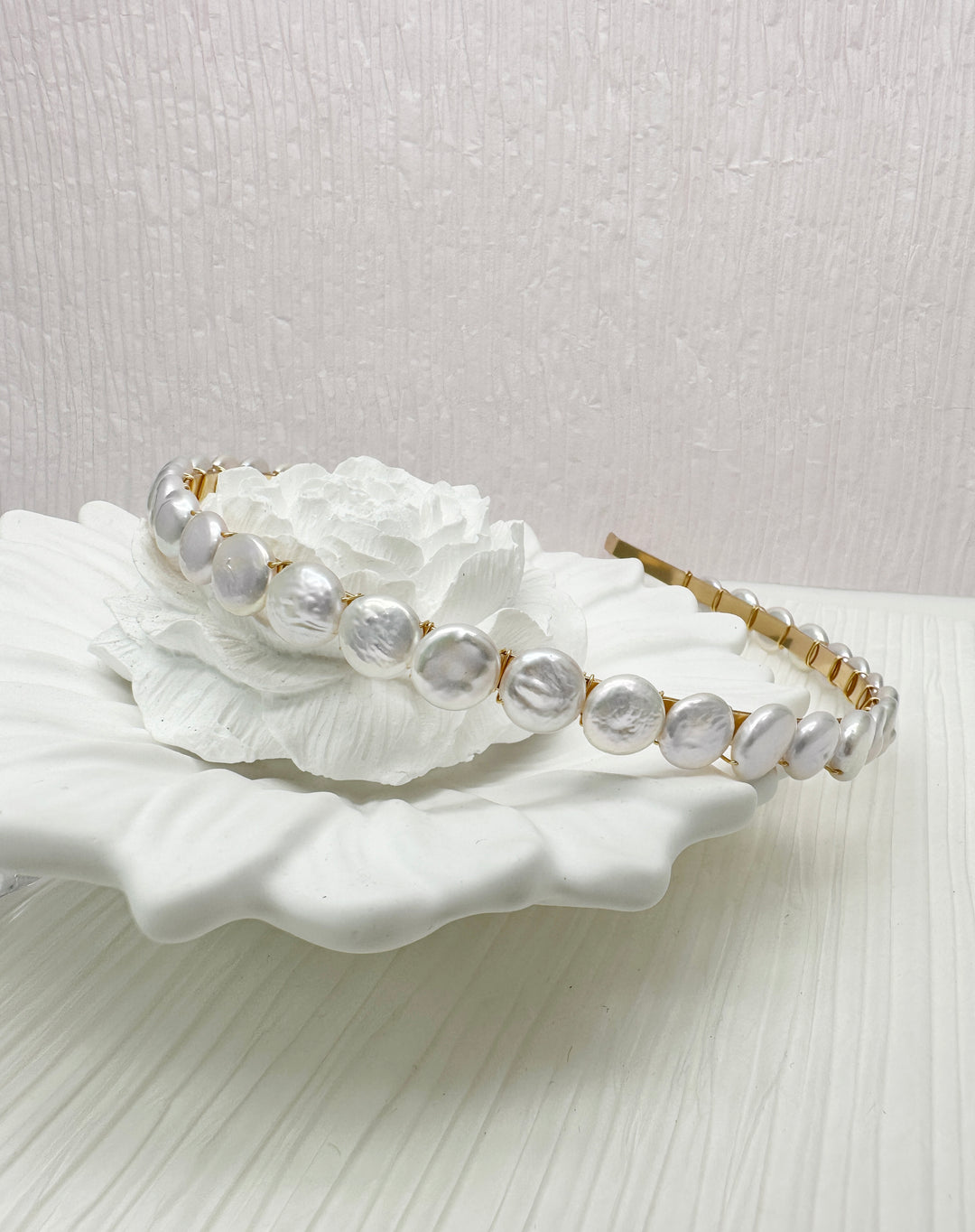 Round Shaped Freshwater Pearls Hair Band