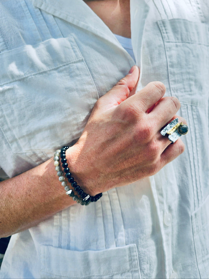 Labradorite Flexible Men's Bracelet MEB10