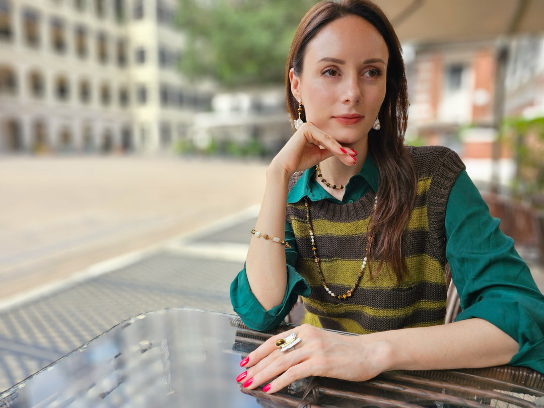 Tiger Eye Stone Statement Ring NR009