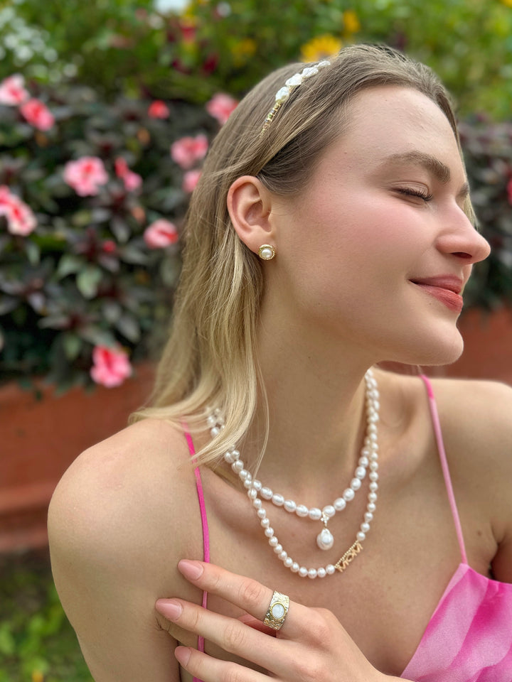 Must-have Freshwater Pearls with Baroque Pearl Pendant Necklace LN063 - FARRA