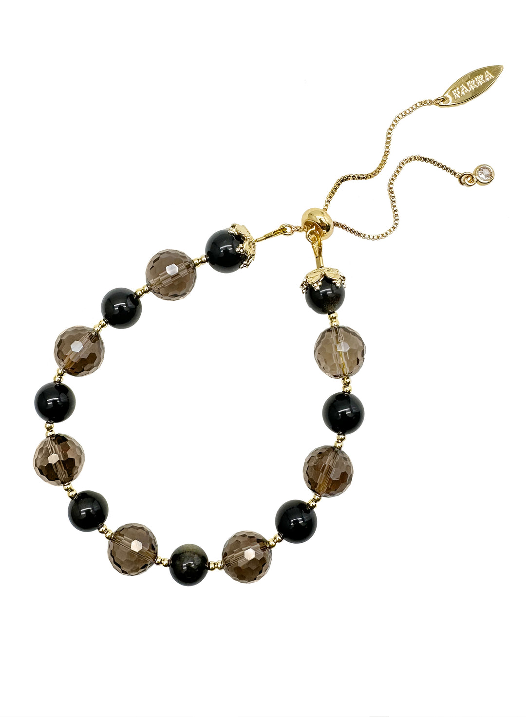 Smoky Quartz Adjustable Bracelet KB011 - FARRA