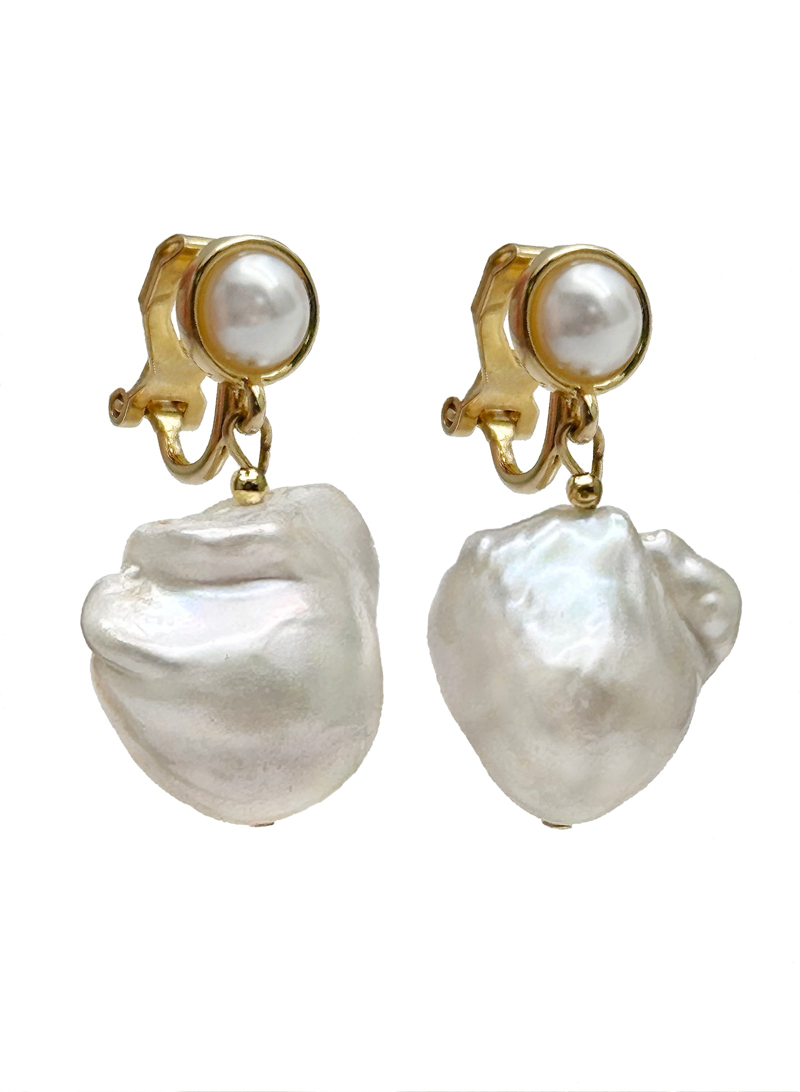 Baroque Freshwater Pearls Clip On Earrings KE002 - FARRA