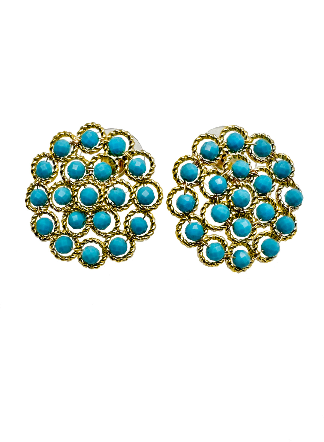 Turquoise Statement Earrings KE007 - FARRA