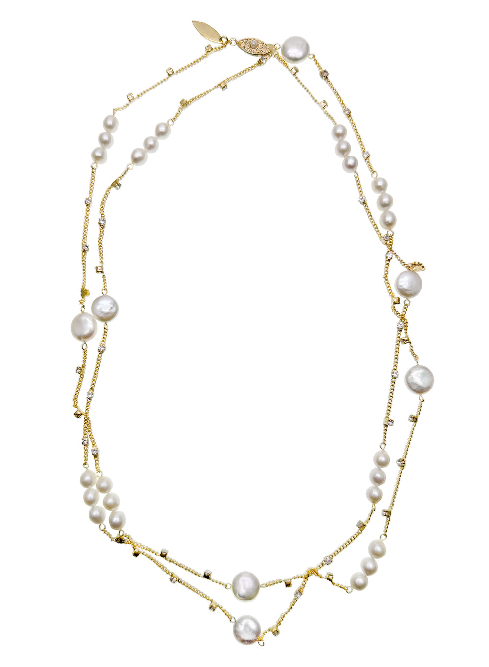 Simple Freshwater Pearls Multi-Way Necklace KN001 - FARRA