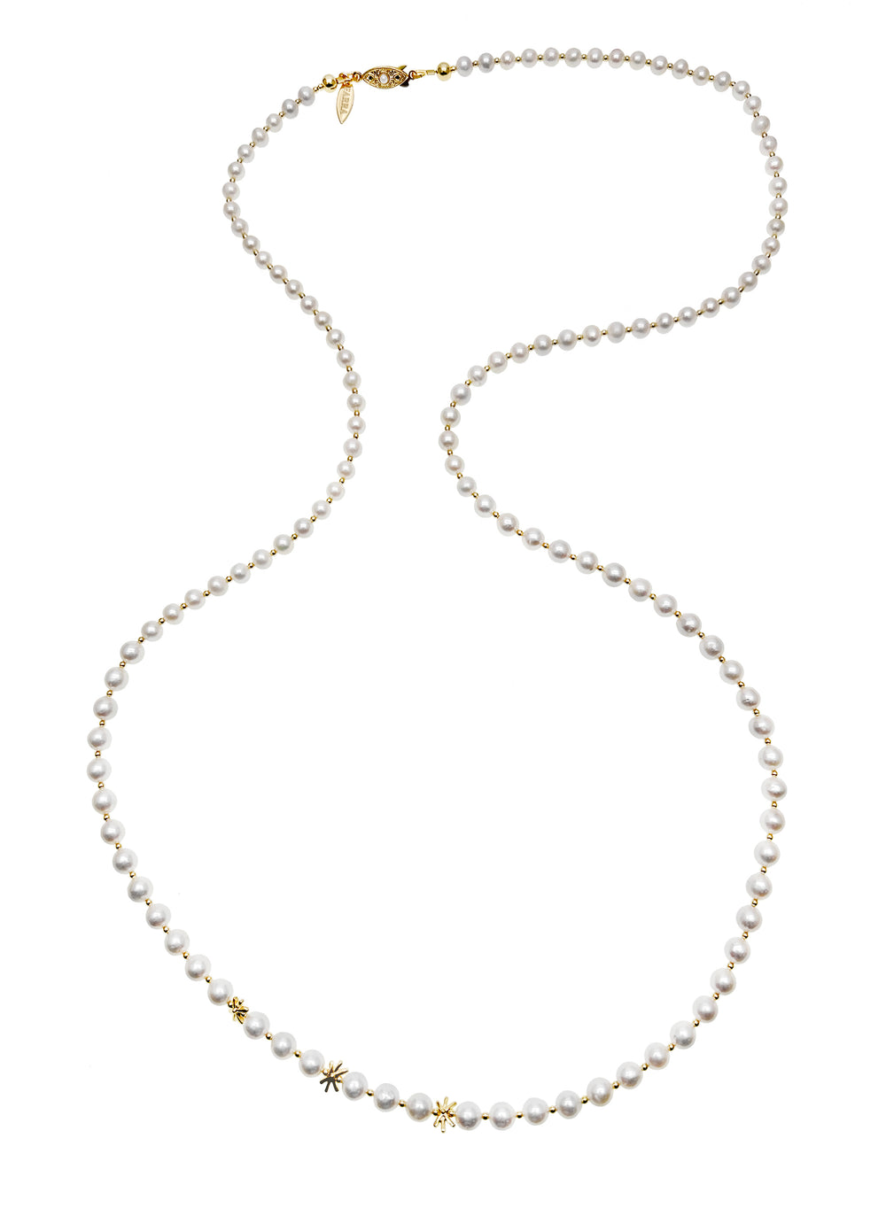 Freshwater Pearls Minimalist Long Necklace KN003 - FARRA