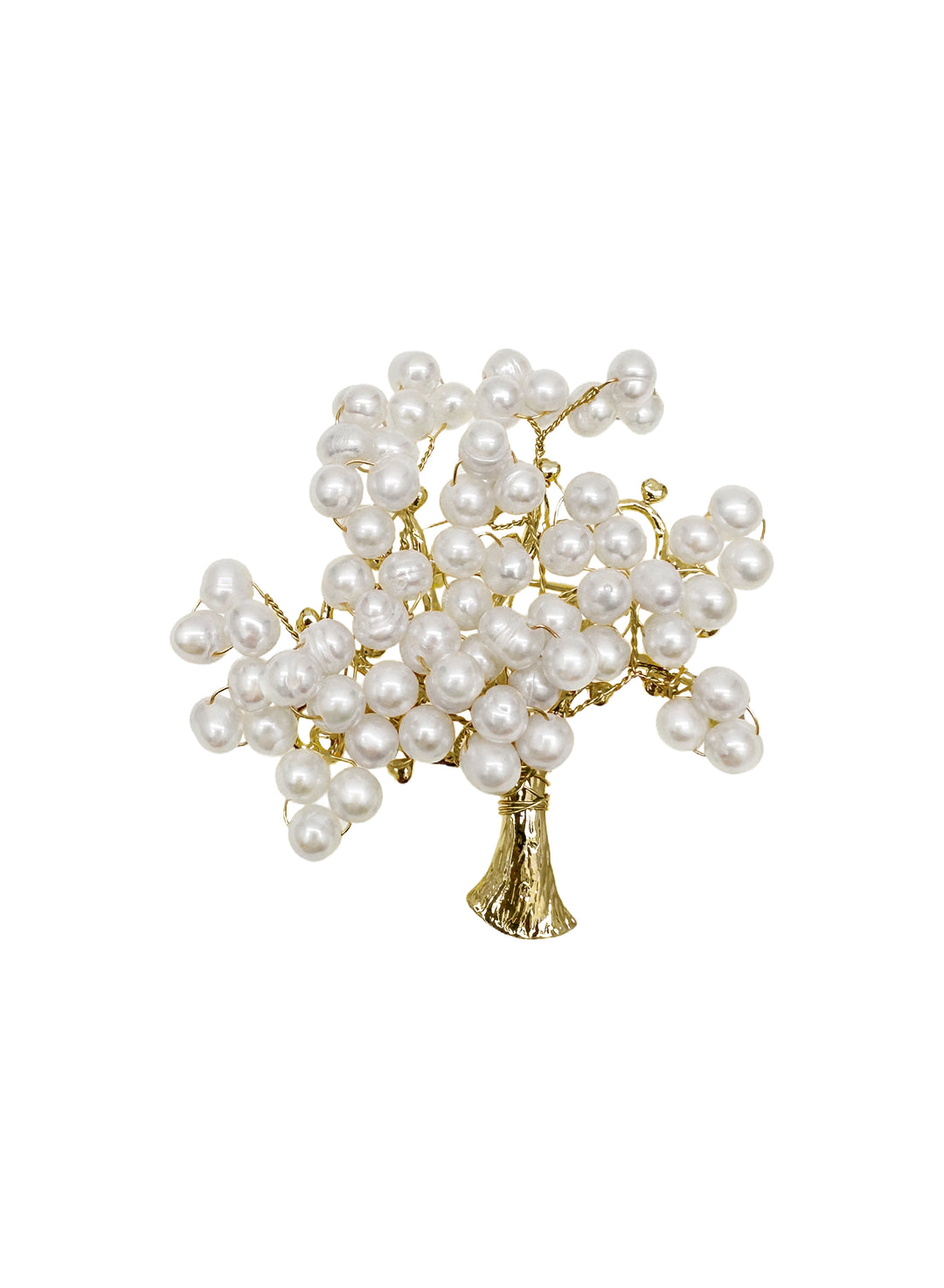Handcrafted Freshwater Pearls Tree Brooch LP007 - FARRA