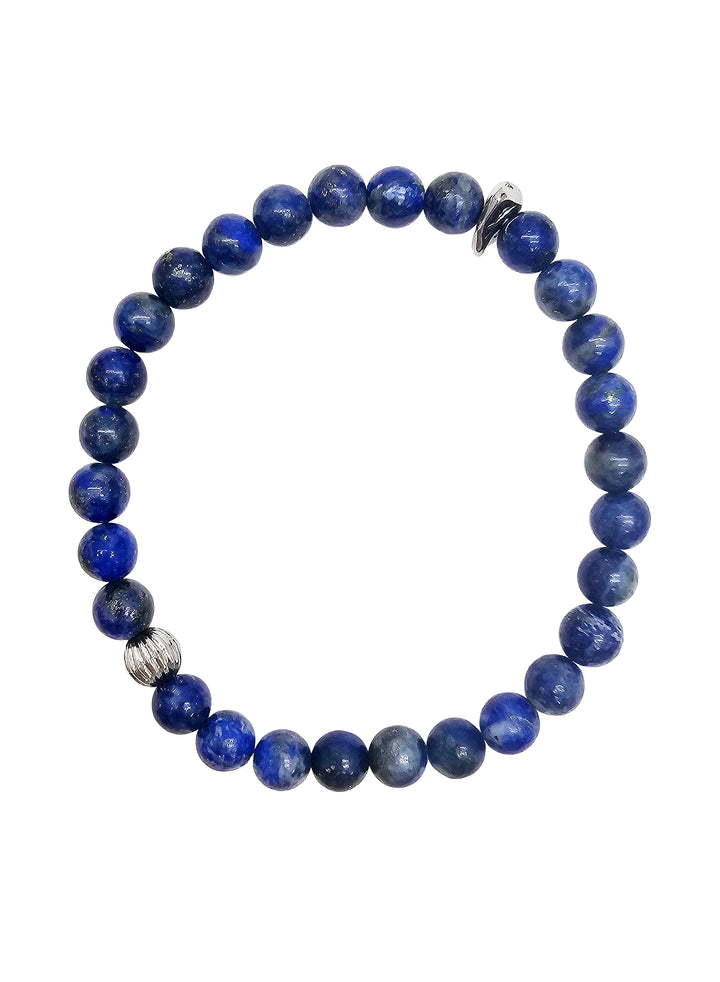 Lapis Lazuli Flexible Men's Bracelet MEB21