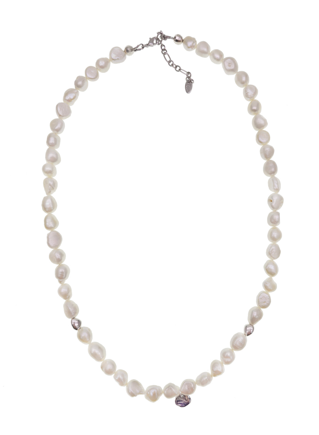 Freshwater Pearls With Sterling Silver Pendant Mens Necklace MEN08