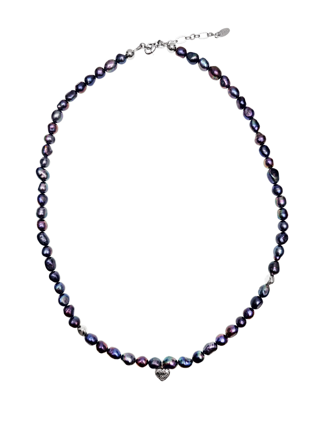 Irregular Purple Freshwater Pearls Mens Necklace MEN03