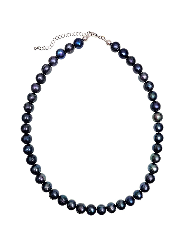 Deep Purple Freshwater Pearls Mens Necklace MEN02