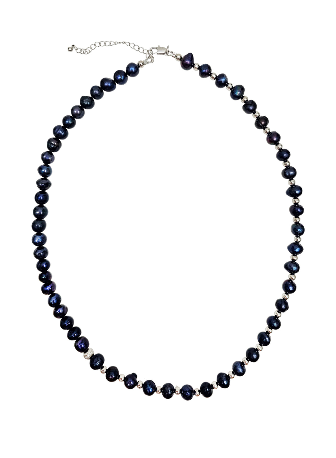 Deep Purple With Sterling Silver Mens Necklace MEN06