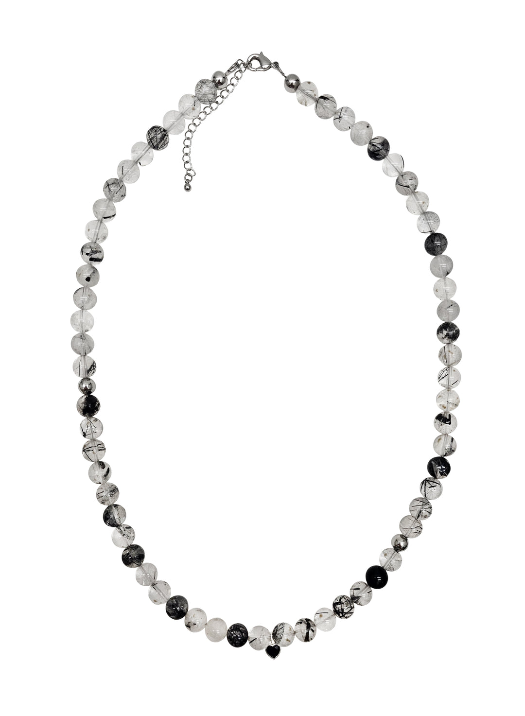 Black Rutilated Quartz Men's Necklace MEN14