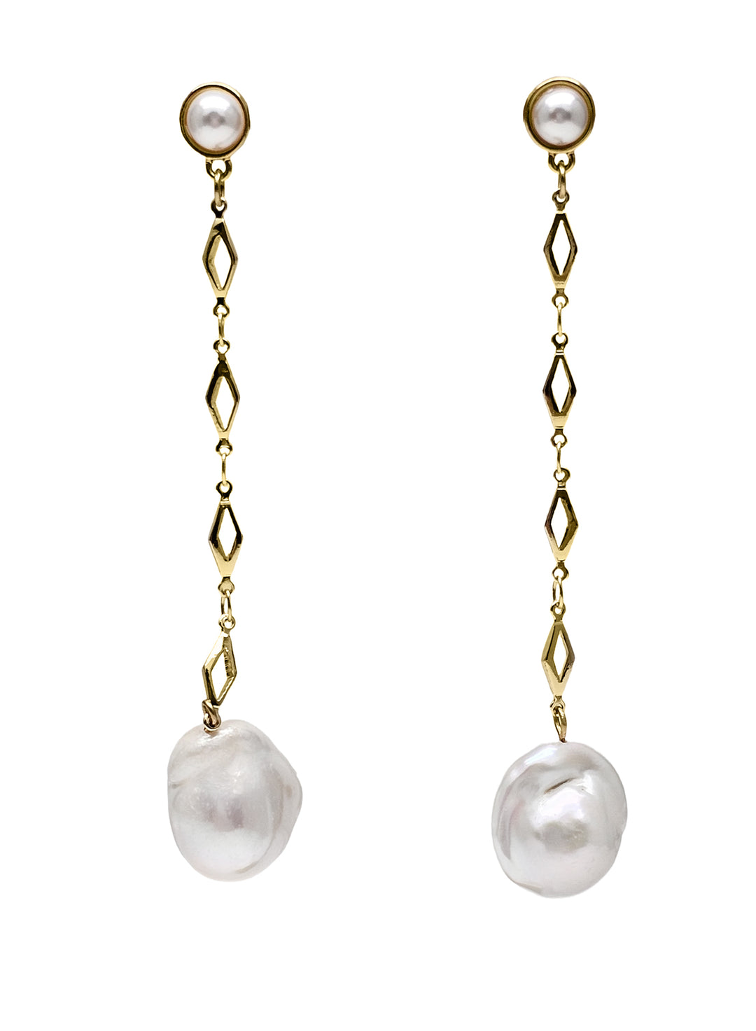 Bride Baroque Pearls Dangle Earrings NE013